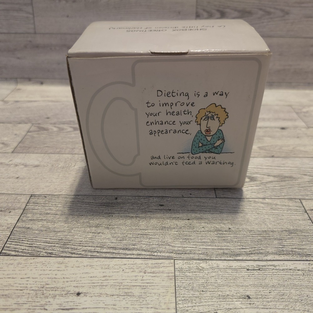 Shoebox Greetings Hallmark Mug Funny Diet Quote by Denae w/ Box Humor‎ Gift